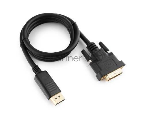 Кабель DisplayPort-DVI Gembird/Cablexpert  1м, 20M/19M, черный, экран, пакет(CC-DPM-DVIM-1M)