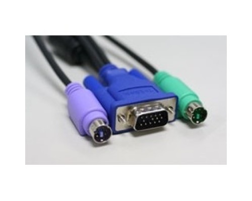 [Переключатель] D-Link DKVM-CB3/B1A Кабель KVM длиной 3 м с разъемами VGA и PS/2 для DKVM-4K/B