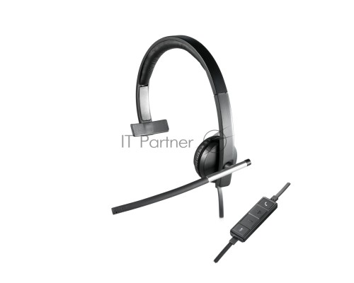 Наушники с микрофоном Logitech H650E черный 1.1м
