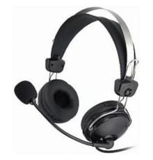 A4Tech HS-7P, Черный {Гарнитура стерео, монитор. типа, закрытые,  рег. громкости с выкл, 20-20000Гц 32 Ом 97дБ, кабель, 3.5 jack 3 pin}
