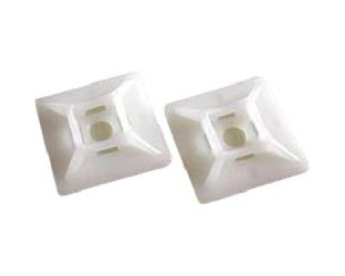 [Монтажное оборудование] Hyperline HW-4A Самоклеящаяся площадка для крепл. стяжек (28x28 мм) (100 шт)