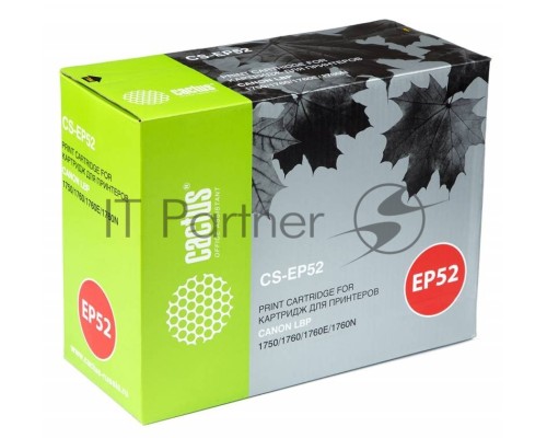 Картридж лазерный Cactus CS-EP52 черный (10000 стр.) для Canon LBP 1750/1760/1760E/1760N