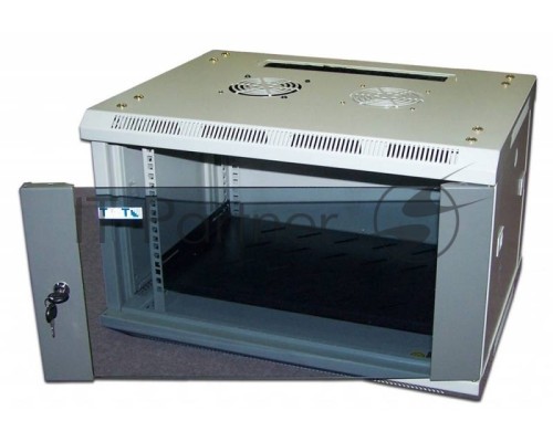 Шкаф настенный Lanmaster Pro TWT-CBW2-15U-6X4 15U 600x450мм пер.дв.стекл съемные бок.пан. 60кг серый