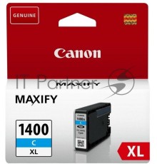 Картридж струйный CANON PGI-1400XL C Cyan голубой (1020 стр. 12 мл) для MAXIFY МВ2040/МВ2340