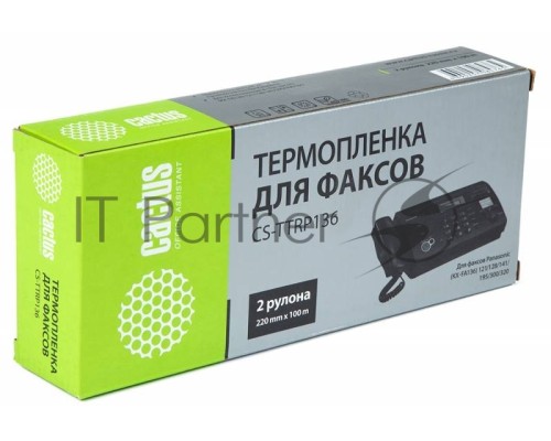 Термопленка Cactus CS-TTRP136 (2x100м) для факсов Panasonic (KXF-A136) FP10х/121/128/141/195/2хх/300