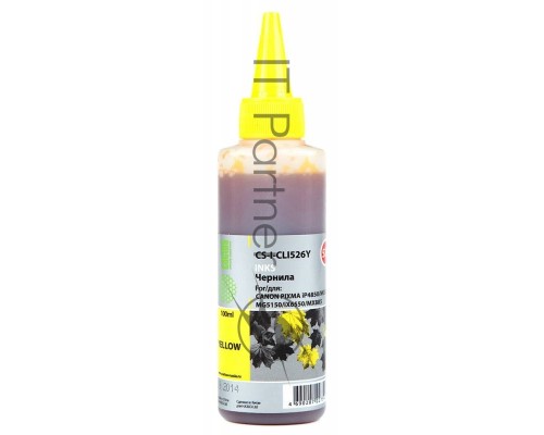 Чернила Cactus CS-I-CLI526Y желтый (100мл) CANON PIXMA iP4850/MG5250/MG5150/iX6550