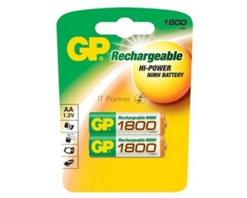Аккумулятор GP 180AAHC AA NiMH 1800mAh (2шт)  