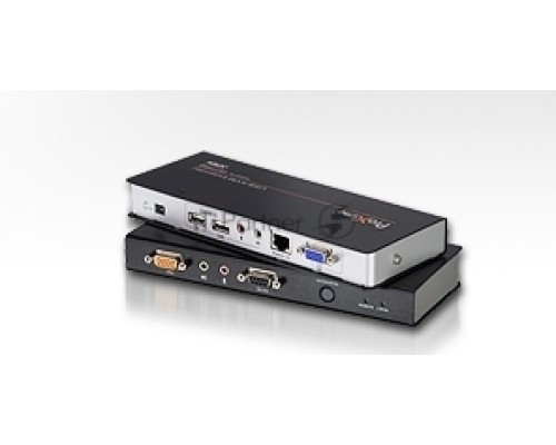 Переключатель ATEN CE770-(AT-G) Удлинитель, SVGA+KBD&MOUSE USB+AUDIO+RS232, 300 метр., 1xUTP Cat5e, SPHD15+HD-DB15+2xUSB A-тип+ 2xMINI JACK+DB9, Female, с KVM-шнуром USB 1.8м., Б.П. 220> 5.3V