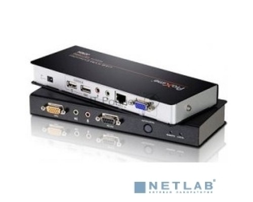 Переключатель ATEN CE770-(AT-G) Удлинитель, SVGA+KBD&MOUSE USB+AUDIO+RS232, 300 метр., 1xUTP Cat5e, SPHD15+HD-DB15+2xUSB A-тип+ 2xMINI JACK+DB9, Female, с KVM-шнуром USB 1.8м., Б.П. 220> 5.3V