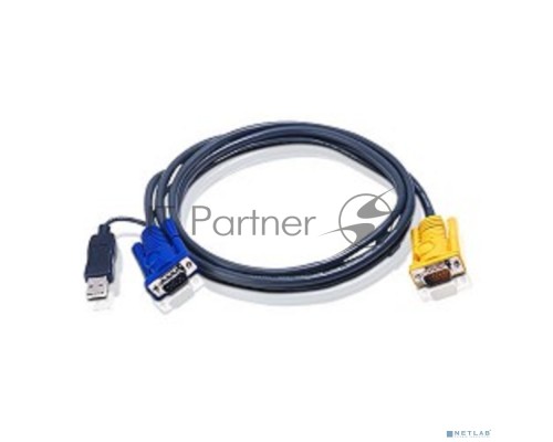 Переключатель ATEN 2L-5202UP Шнур, монитор+клавиатура+мышь Intelligent CABLE HD15M/USBAM 1.8M