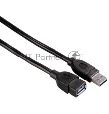 Кабель-удлинитель USB3.0 Hama USB A (m)/USB A (f) 0.5м экран. (00054504)