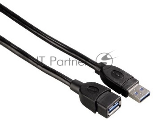 Кабель-удлинитель USB3.0 Hama USB A (m)/USB A (f) 0.5м экран. (00054504)