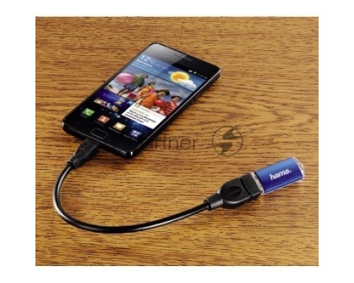 Адаптер USB2.0 Hama USB A (f)/micro USB B (m) 0.15м Позолоченные контакты
