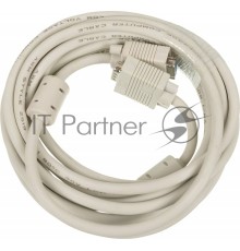 Кабель-удлинитель SVGA Ningbo CAB015S-5m VGA HD15 (m)/VGA HD15 (f) 5м феррит.кольца