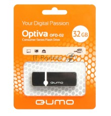 Флэш Диск USB 2.0 QUMO 32GB Optiva 02 Black QM32GUD-OP2-black