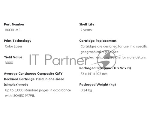 Картридж лазерный для CX310/410/510, малиновый, Corporate (3K)