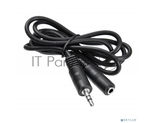 Кабель-удлинитель аудио Buro BAAC003-1 Jack 3.5 (m)/Jack 3.5 (f) 1м. черный