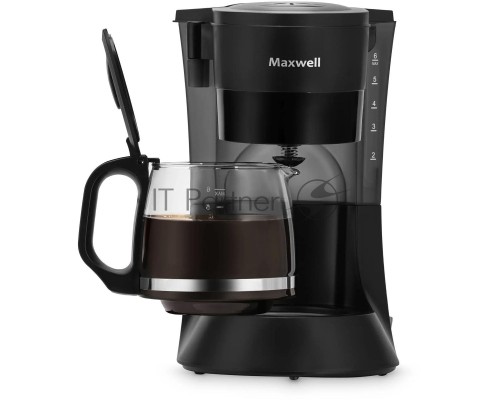 Кофеварка капельная Maxwell MW-1650(BK) черный, исп. кофе - молотый, 0.6 л, 600 Вт.