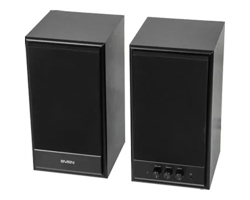 [Колонки] SVEN SPS-702, черная кожа {2.0, 2х20 Вт}