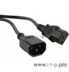 Кабель Hyperline PWC-IEC13-IEC14-10-BK Кабель питания монитор-компьютер IEC 320 C13 - IEC 320 C14 (3x1.0), 10A, прямая вилка, 10 м