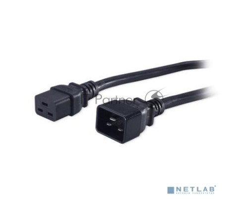 Кабель Hyperline PWC-IEC19-IEC20-3.0-BK Кабель питания IEC 320 C19 - IEC 320 C20 (3x1.5), 3 м