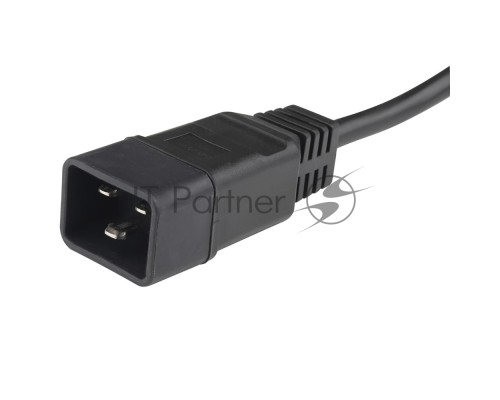 Кабель Hyperline PWC-IEC19-IEC20-10-BK Кабель питания IEC 320 C19 - IEC 320 C20 (3x1.5), 16A, прямая вилка, 10 м