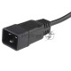 Кабель Hyperline PWC-IEC19-IEC20-10-BK Кабель питания IEC 320 C19 - IEC 320 C20 (3x1.5), 16A, прямая вилка, 10 м