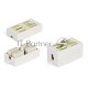 Проходной адаптер (coupler) Hyperline CA-IDC-C5e-WH Dual IDC (110&Krone), категория 5e, 4 пары