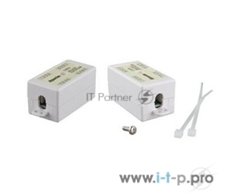 Проходной адаптер (coupler) Hyperline CA-IDC-C5e-WH Dual IDC (110&Krone), категория 5e, 4 пары