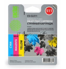Картридж струйный Cactus CS-CL511 многоцветный (9 ml) для Canon MP240 MP250 MP260 MP270 MP480
