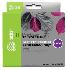 Картридж струйный Cactus CS-LC525XLM пурпурный (14.4 мл) для Brother DCP-J100/J105/J200