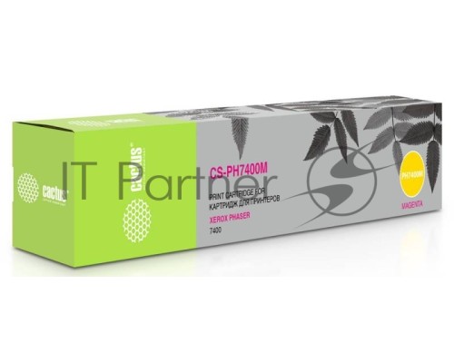 Картридж лазерный Cactus 106R01151 CS-PH7400M пурпурный для Xerox Phaser 7400 (9000стр.)