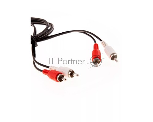 Кабель VCOM VAV7158-1.5M Кабель соединительный 2xRCA (M) - 2xRCA (M) черный 1,5m