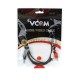 Кабель VCOM VAV7183-1.8M Кабель соединительный 3.5 Jack (M) - 2xRCA (M), стерео, аудио,  1.8м 