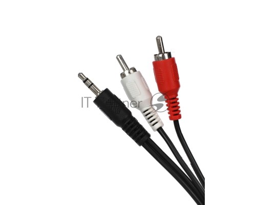 Кабель VCOM VAV7183-1.8M Кабель соединительный 3.5 Jack (M) - 2xRCA (M), стерео, аудио,  1.8м 