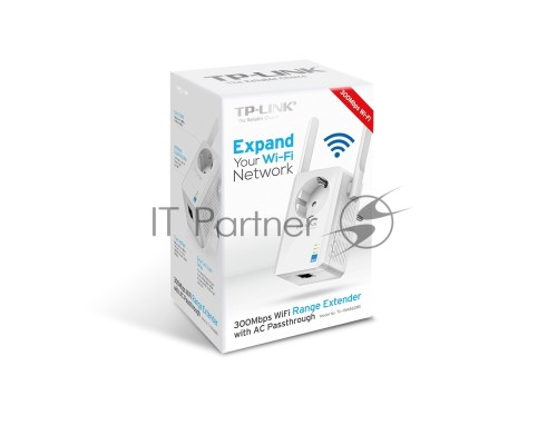 Сетевой адаптер TP-Link SOHO  TL-WA860RE 300Mbps Wireless N Wall Plugged Range Extender with AC Passthrough, QCA(Atheros), 2T2R, 2.4GHz, 802.11b/g/n, 1 10/100Mbps LAN port, Range Extender button, Range Extender mode, suppo поставляется без кабеля RJ-45
