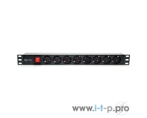 Аксессуар 5bites Блок розеток PDU819P-08 8S / PVC / SWITCH / 1U / 19
