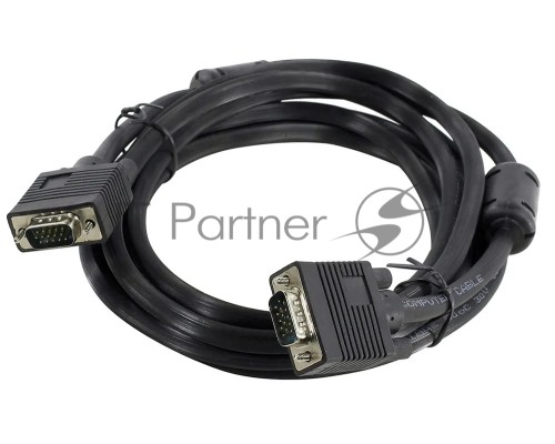 Кабель VGA сигнальный 15M / 15M, ферр.кольца, 3м.  5bites APC-133-030