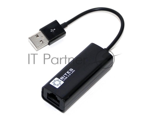 Адаптер USB Ethernet Кабель-адаптер USB2.0 -> RJ45 10/100 Мбит/с, 10см. 5bites UA2-45-02BK