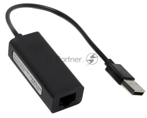 Адаптер USB Ethernet Кабель-адаптер USB2.0 -> RJ45 10/100 Мбит/с, 10см. 5bites UA2-45-02BK