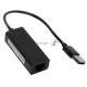 Адаптер USB Ethernet Кабель-адаптер USB2.0 -> RJ45 10/100 Мбит/с, 10см. 5bites UA2-45-02BK