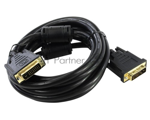 Кабель 5bites APC-096-020 DVI M / DVI M (24+1) double link, зол.разъемы, ферр.кольца, 2м.