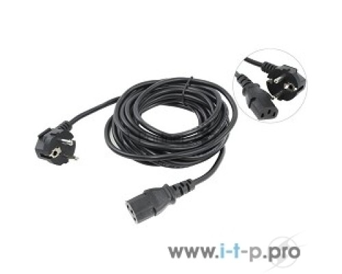 Кабель компьютер-розетка 220V (EURO) <VDE> 3G*0,5mm2 VCOM {CE021-CU} 5м, CE021-CU0.5-5M