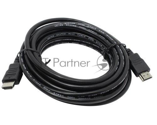 Кабель HDMI / DVI 5bites Кабель 5bites APC-005-050 HDMI M / HDMI M V1.4b, высокоскоростной, ethernet+3D, 5м.