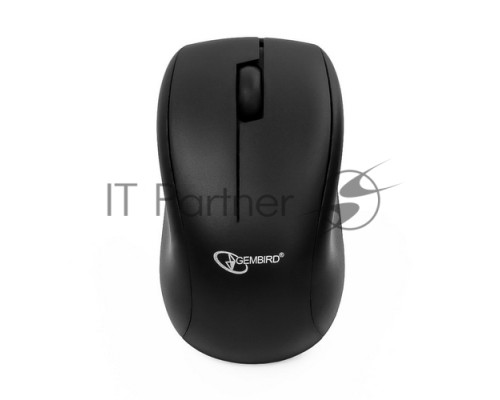 Мышь Gembird MUSW-100 BLACK USB {Мышь беспроводная, 2кн.+колесо-кнопка, 2.4ГГц}