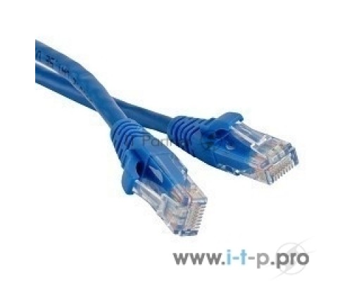 Патч-корд Hyperline PC-LPM-UTP-RJ45-RJ45-C6-2M-LSZH-BL U/UTP, Cat.6, LSZH, 2 м, синий