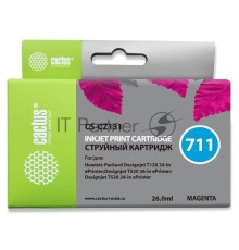 Картридж струйный Cactus CS-CZ131 №711 пурпурный (26 мл) для HP DesignJet T120/T520