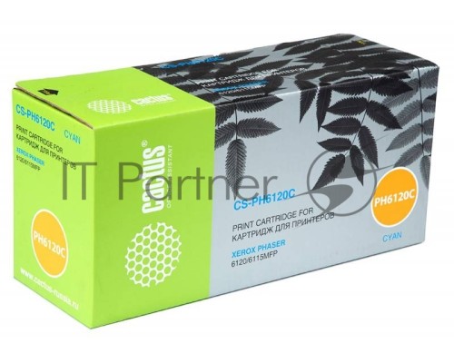 Картридж лазерный Cactus 113R00689 CS-PH6120C голубой для Phaser 6115/6120 (1500стр.)