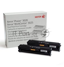 Картридж лазерный XEROX 106R03048 черный для XEROX Phaser 3020/WC 3025 (2х1500 стр)упаковка 2 шт(Channels)