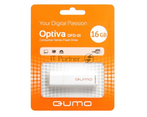 Флэш Диск QUMO 16GB Optiva 01 White QM16GUD-OP1-white